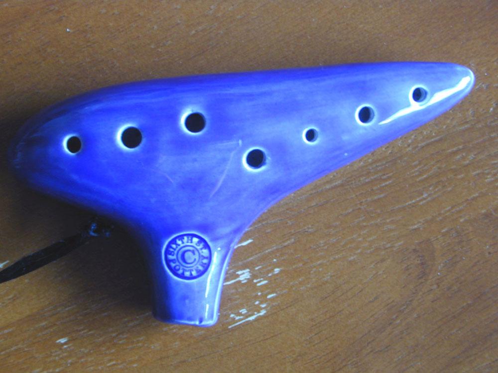 A Blue Pottery Ocarina