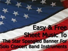 Star Spangled Banner Free Sheet Music Image