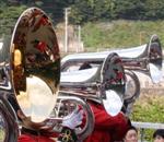 Marching brass tubas